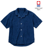 Imabari Towel Short-Sleeve Shirt Prussian Blue