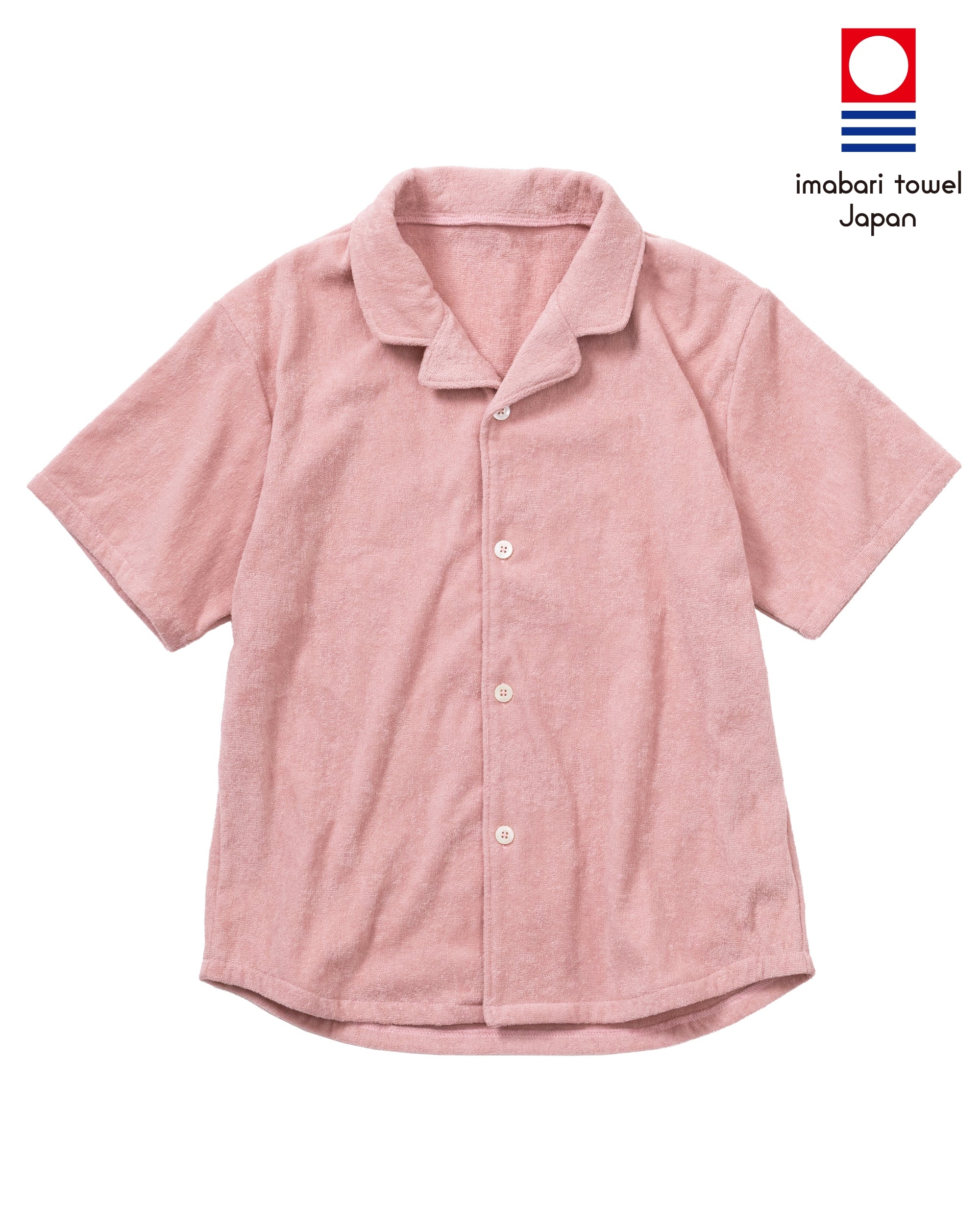Imabari Towel Short-Sleeve Shirt Flamingo Pink