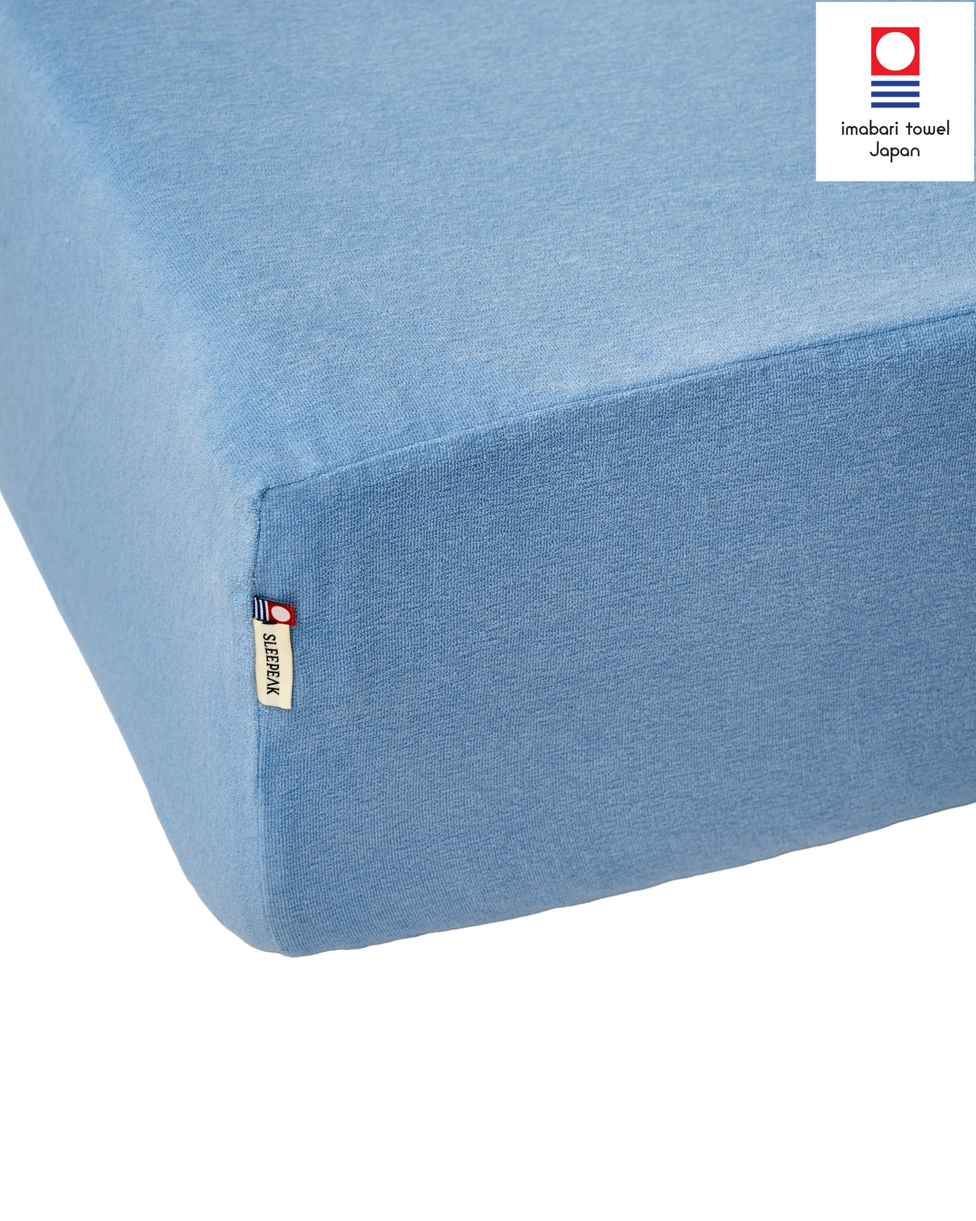 Imabari Towel Fitted Sheet Aqua Blue