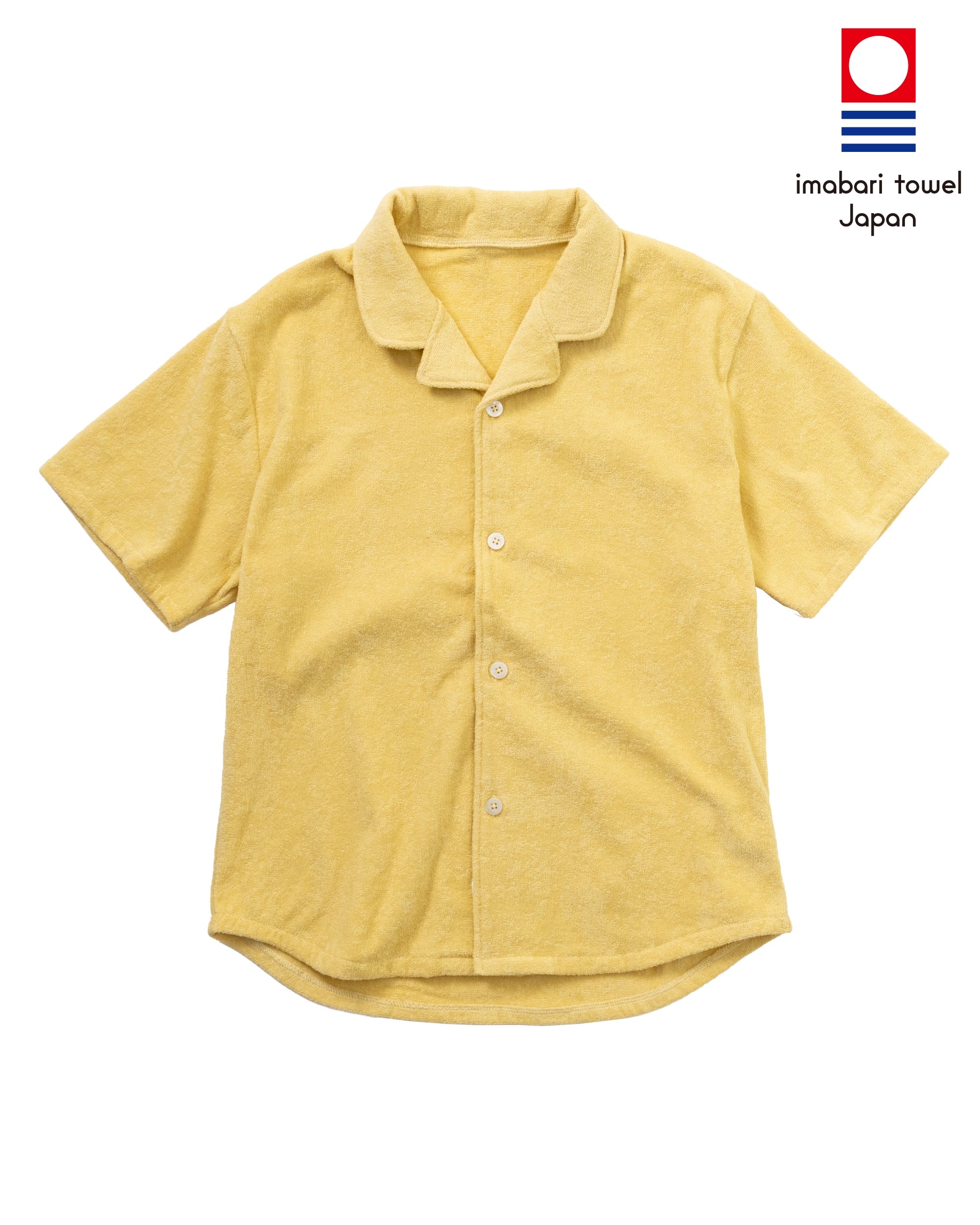 Imabari Towel Short-Sleeve Shirt Honey Yellow