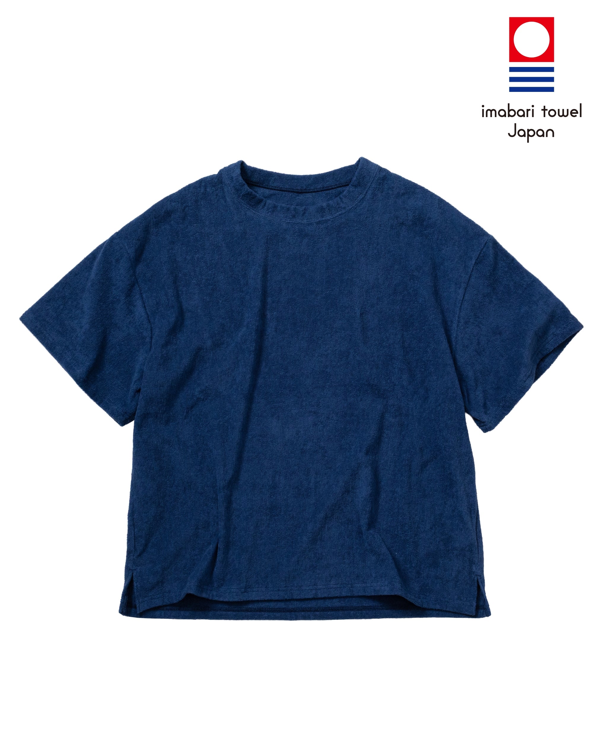 Imabari Towel Short-Sleeve Pullover Prussian Blue