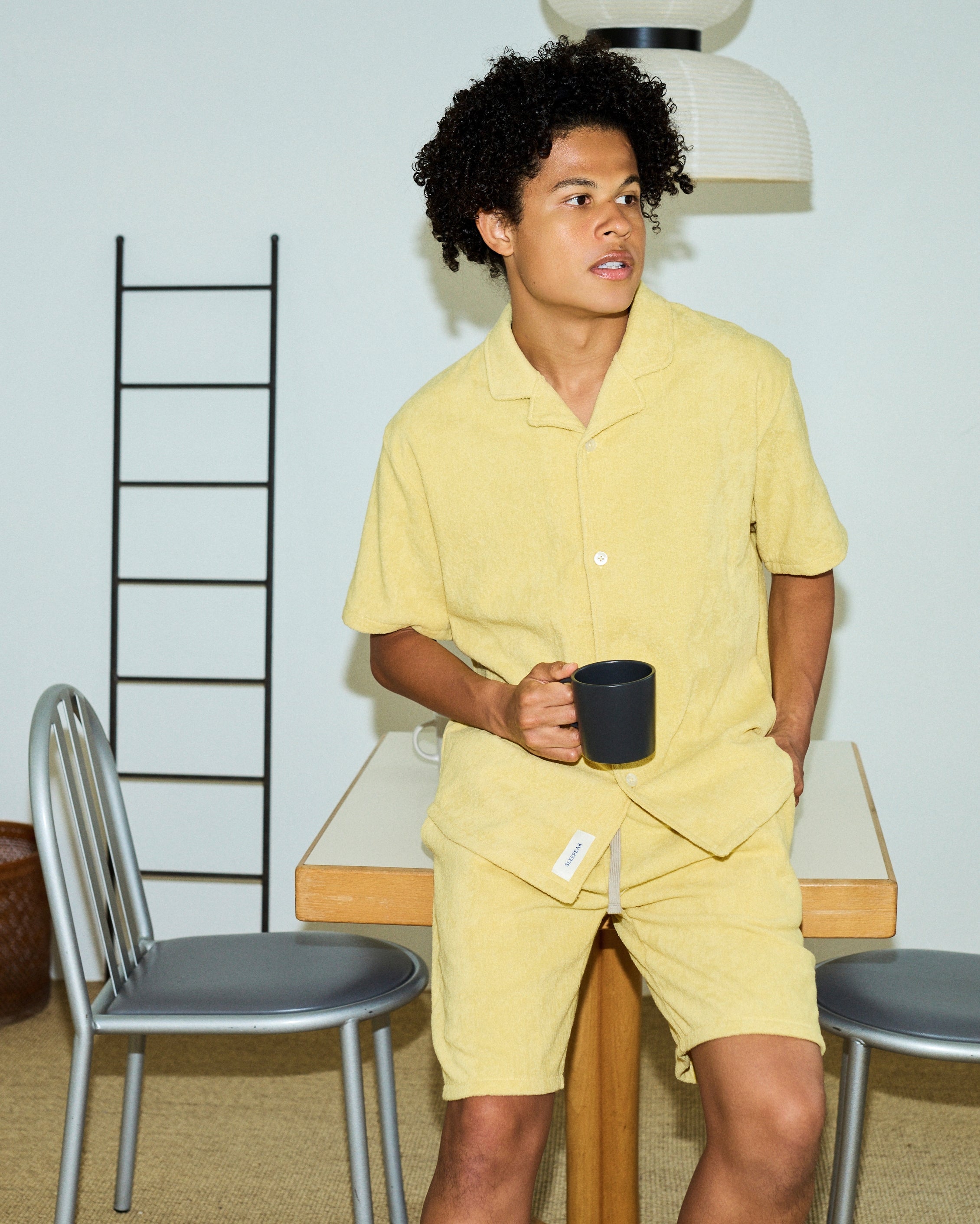 Imabari Towel Short-Sleeve Shirt Honey Yellow