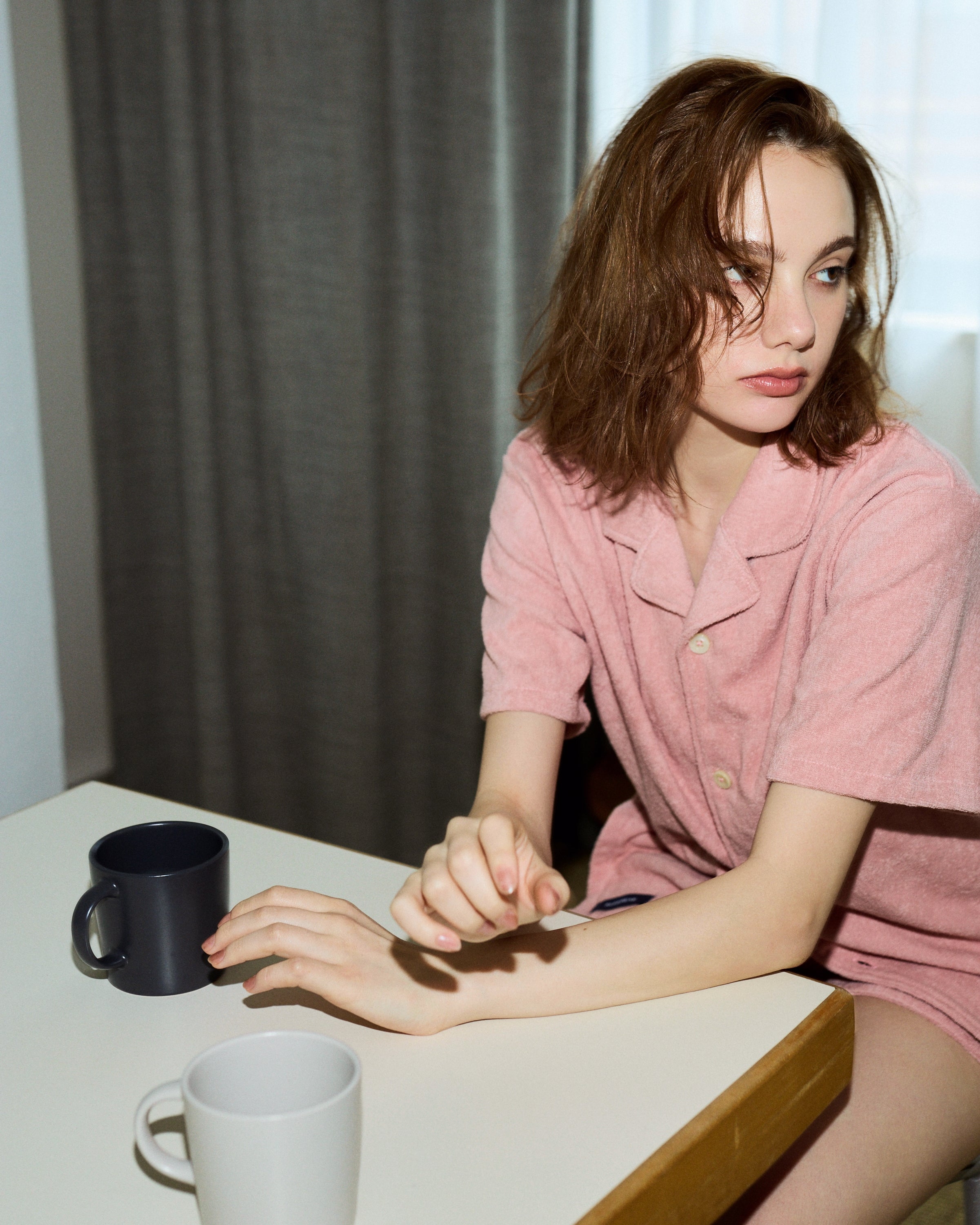 Imabari Towel Short-Sleeve Shirt Flamingo Pink