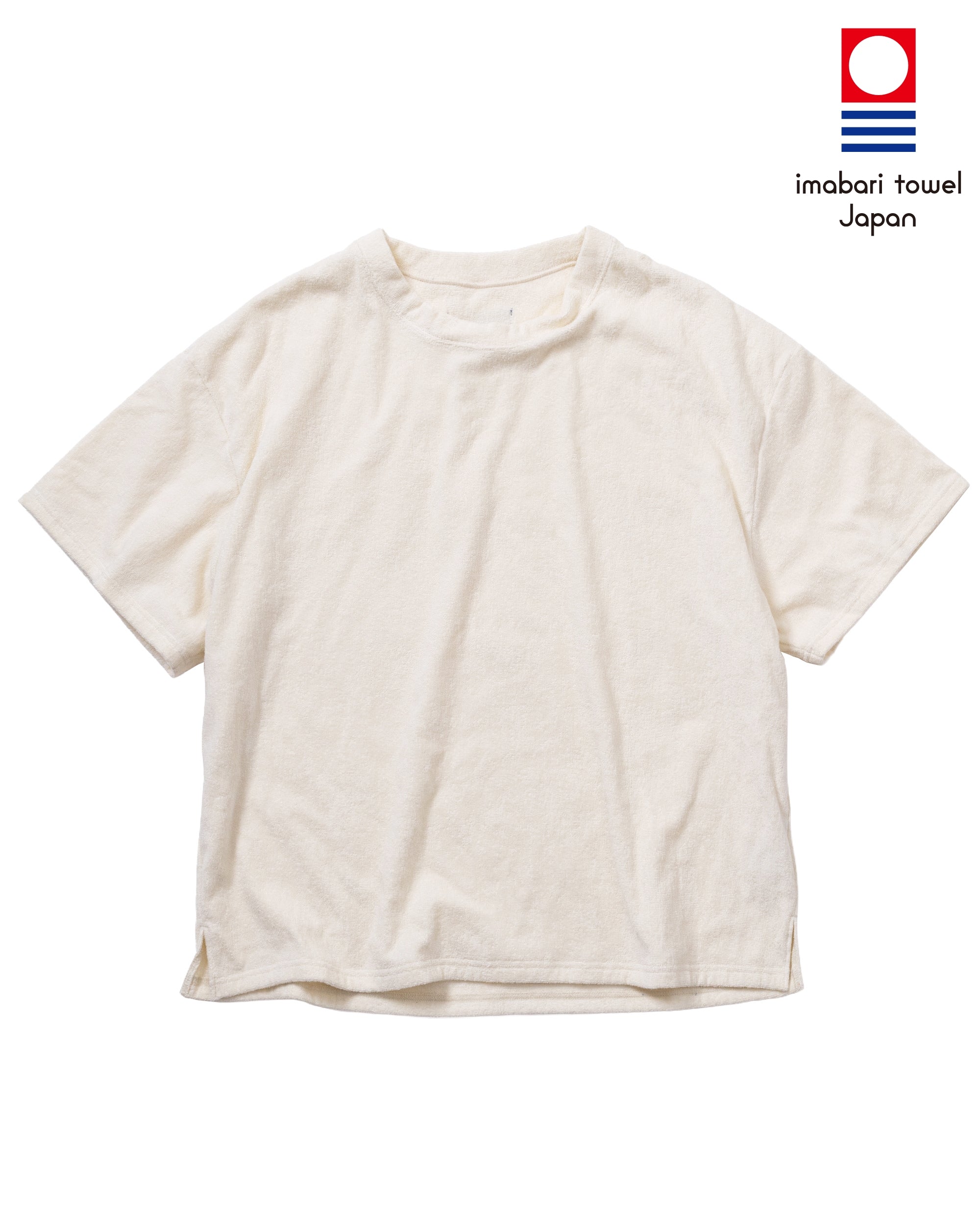 Imabari Towel Short-Sleeve Pullover Pearl White