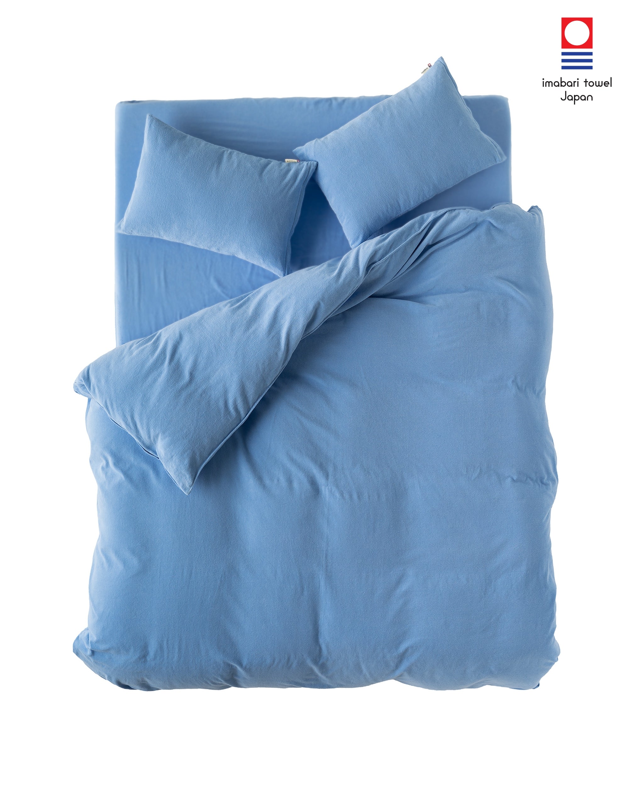 Imabari Towel Duvet Cover Aqua Blue
