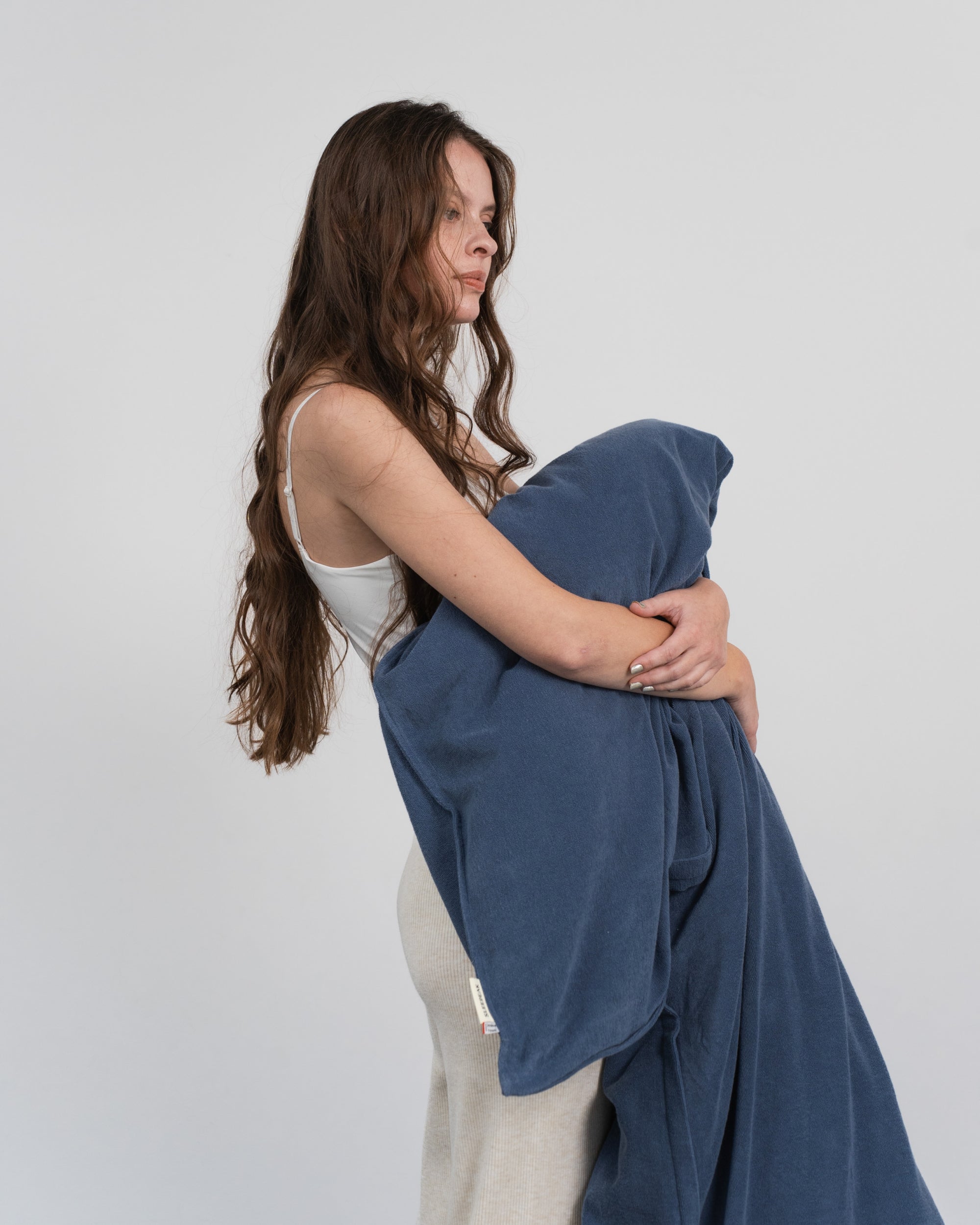 Imabari Towel Duvet Cover Midnight Blue