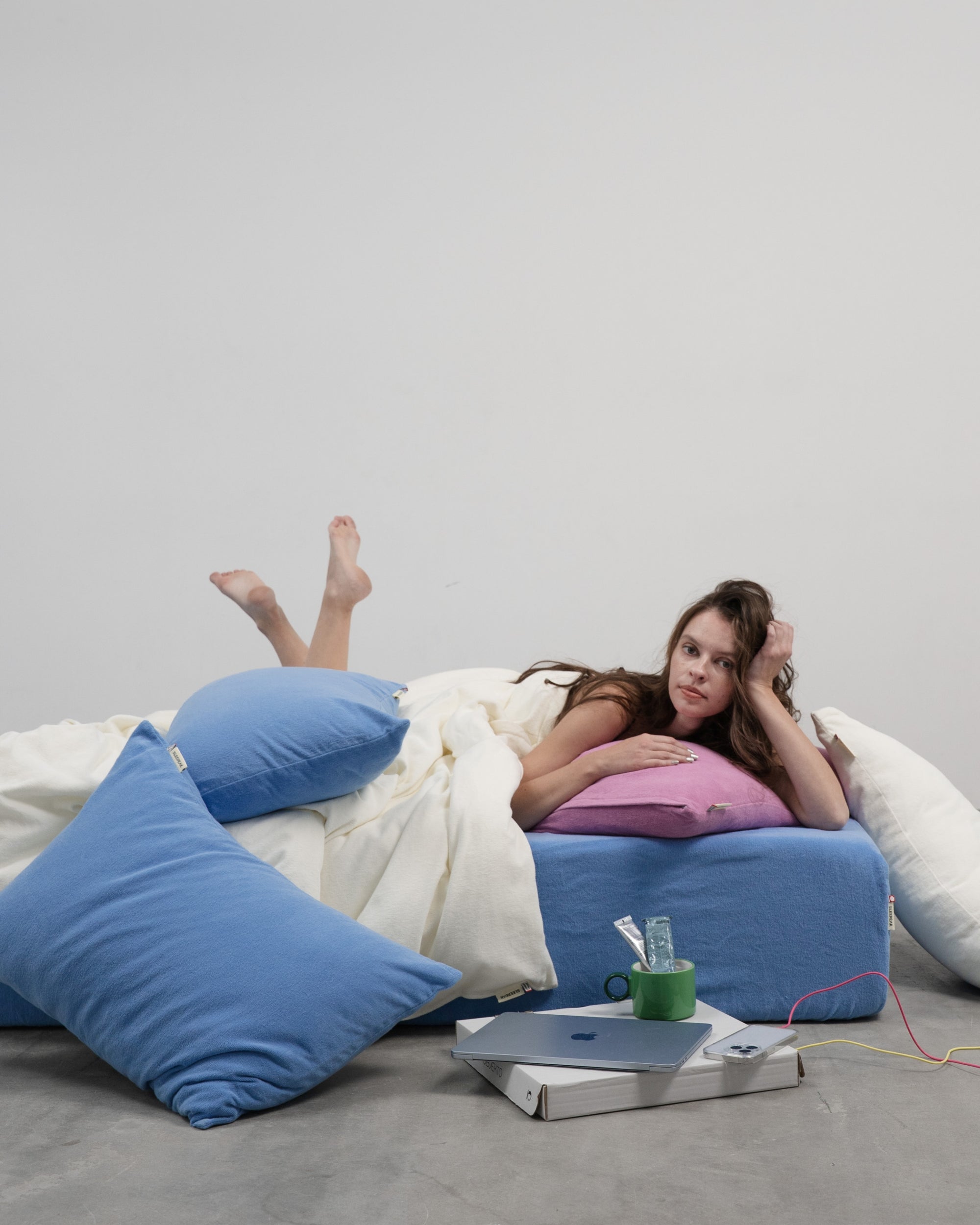 Imabari Towel Pillowcase Aqua Blue