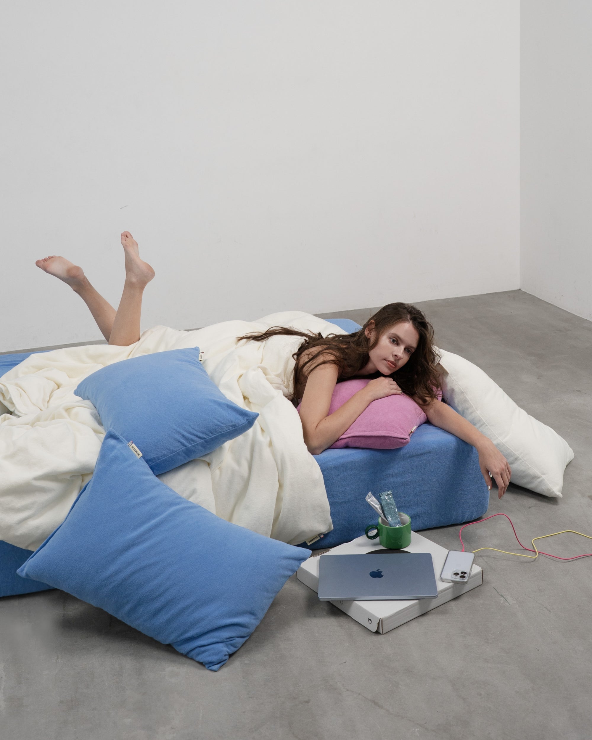 Imabari Towel Pillowcase Aqua Blue