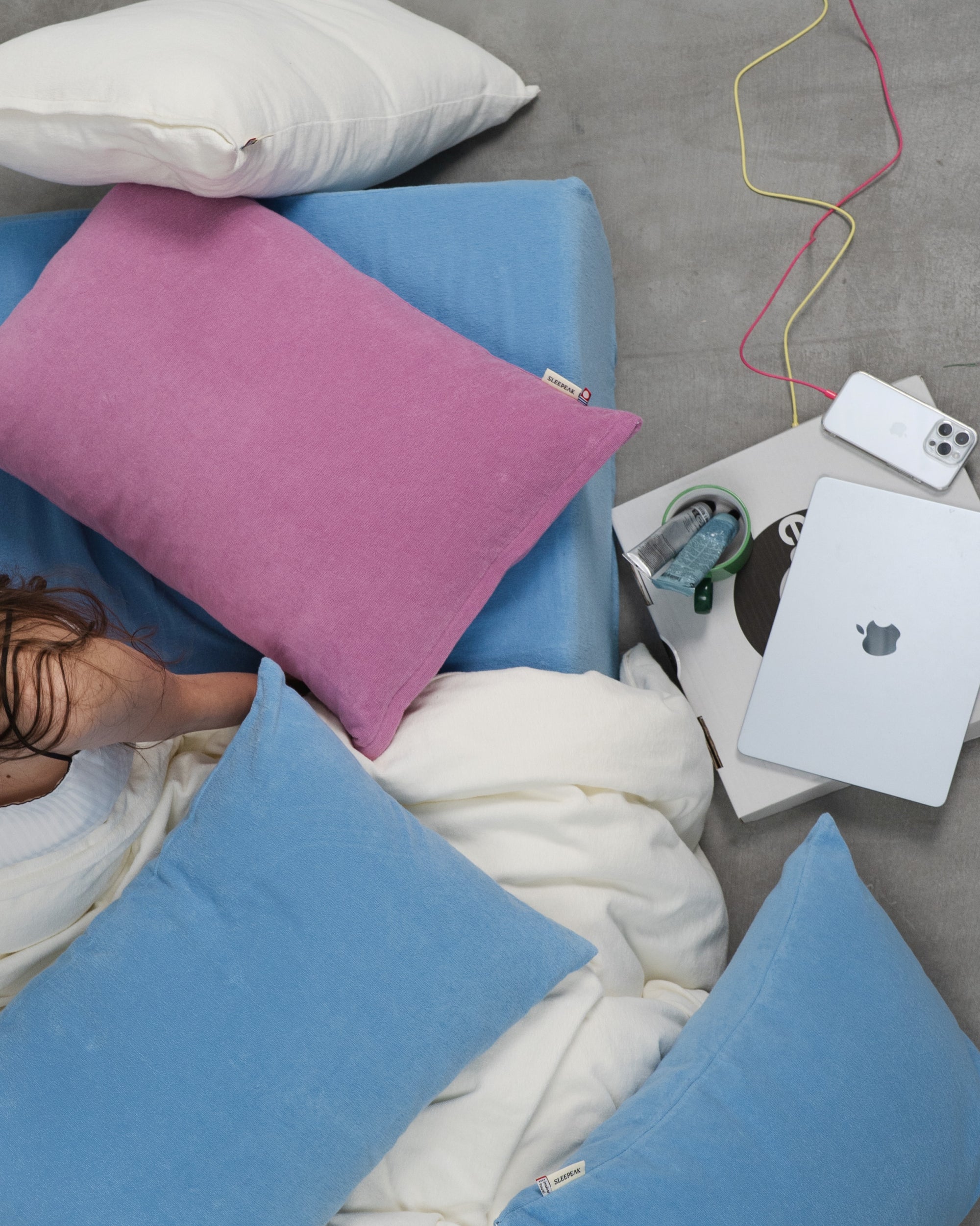 Imabari Towel Pillowcase Aqua Blue