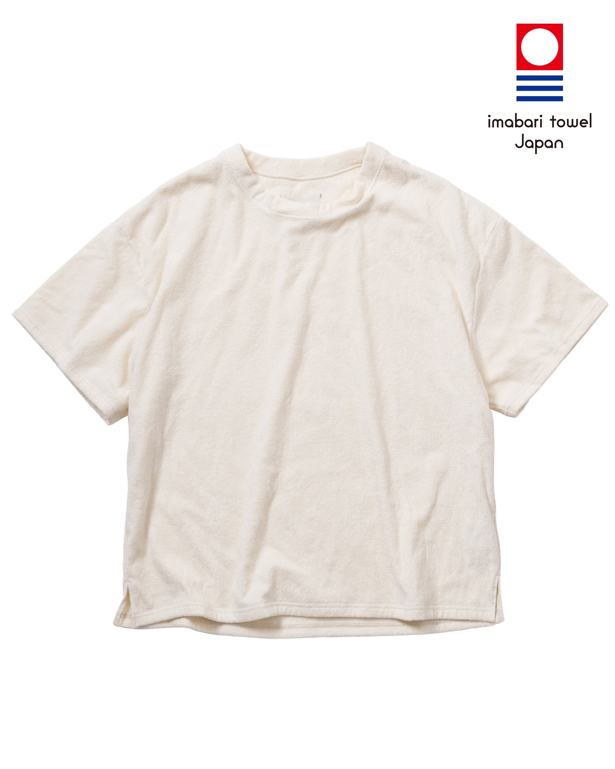 Imabari Towel Short-Sleeve Pullover Pearl White