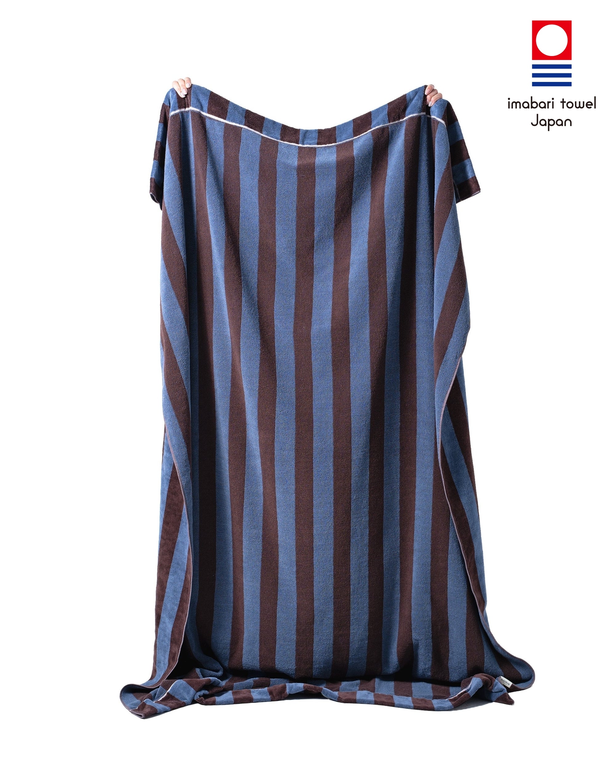 Imabari Towel Stripe Blanket Honey Yellow and Pearl White Stripes