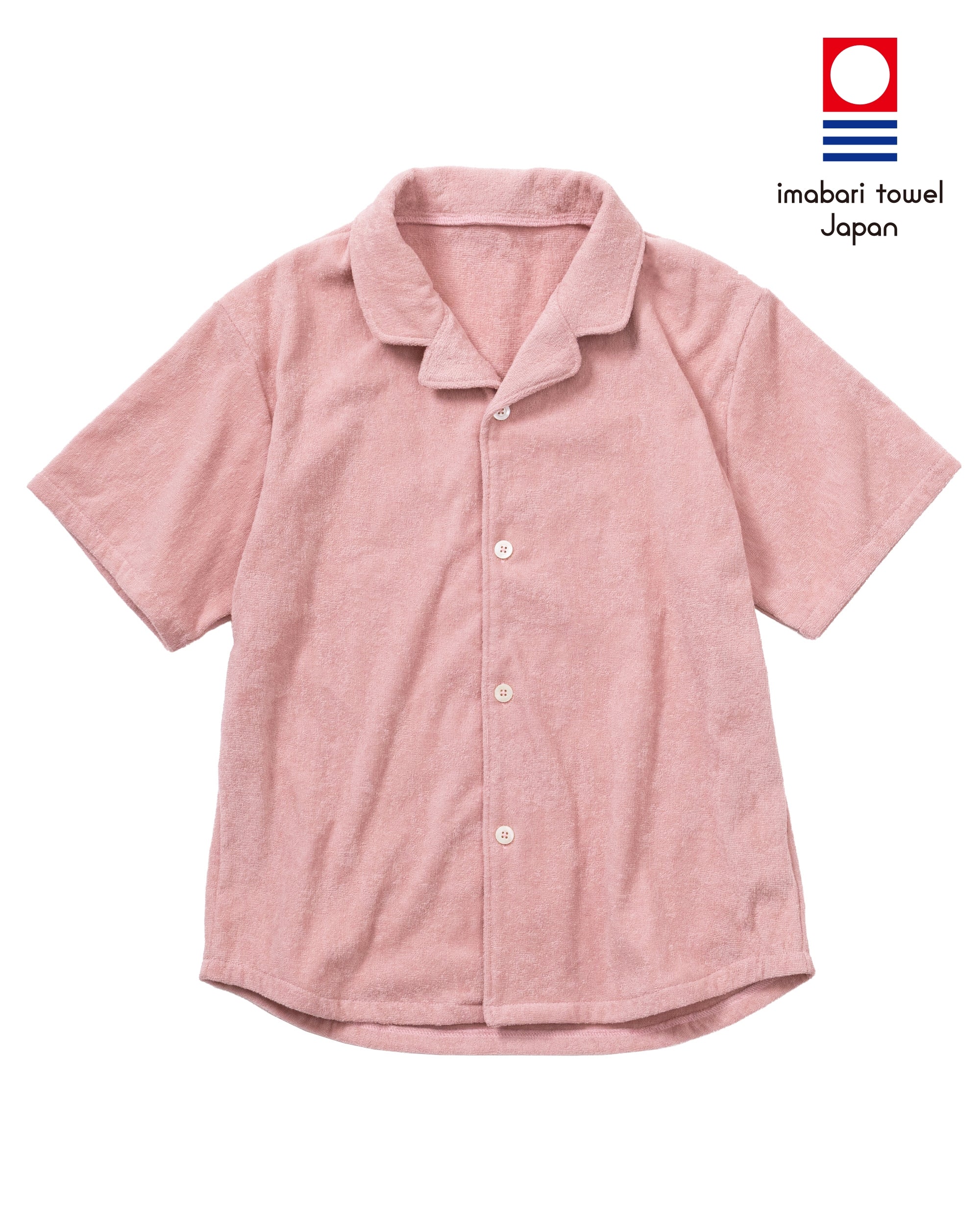 Imabari Towel Short-Sleeve Shirt Flamingo Pink