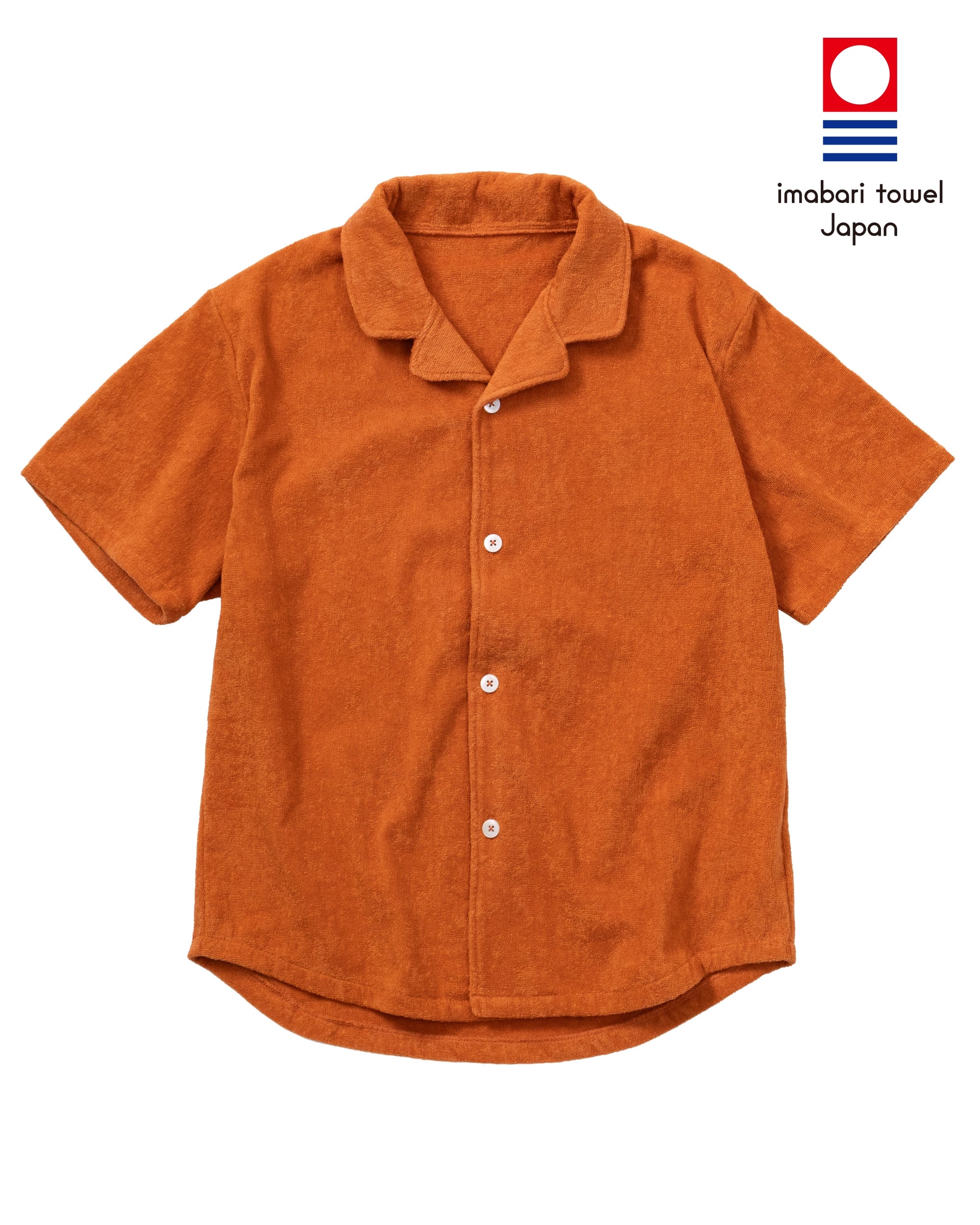 Imabari Towel Short-Sleeve Shirt Sedona Orange