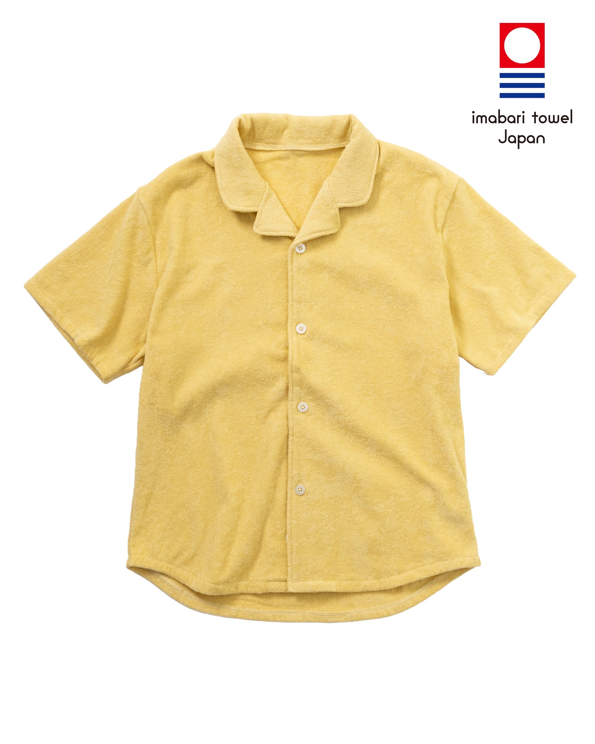 Imabari Towel Short-Sleeve Shirt Honey Yellow