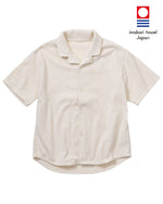 Imabari Towel Short-Sleeve Shirt Pearl White