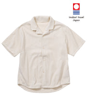 Imabari Towel Short-Sleeve Shirt Pearl White