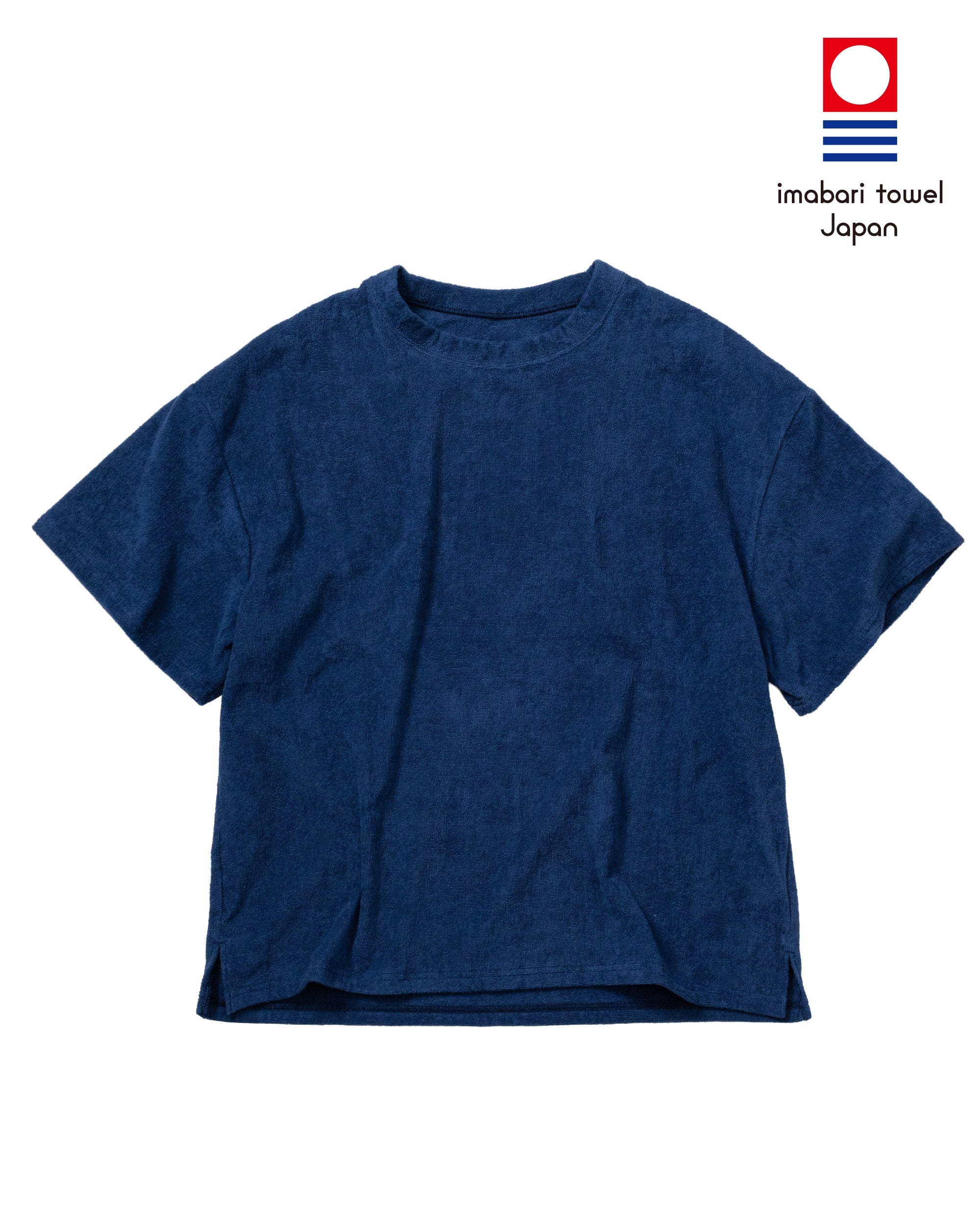 Imabari Towel Short-Sleeve Pullover Prussian Blue