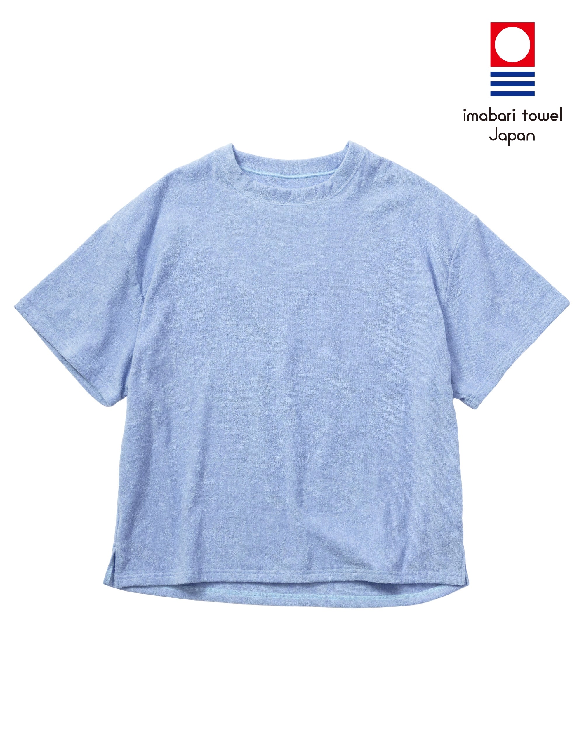 Imabari Towel Short-Sleeve Pullover Celeste Blue