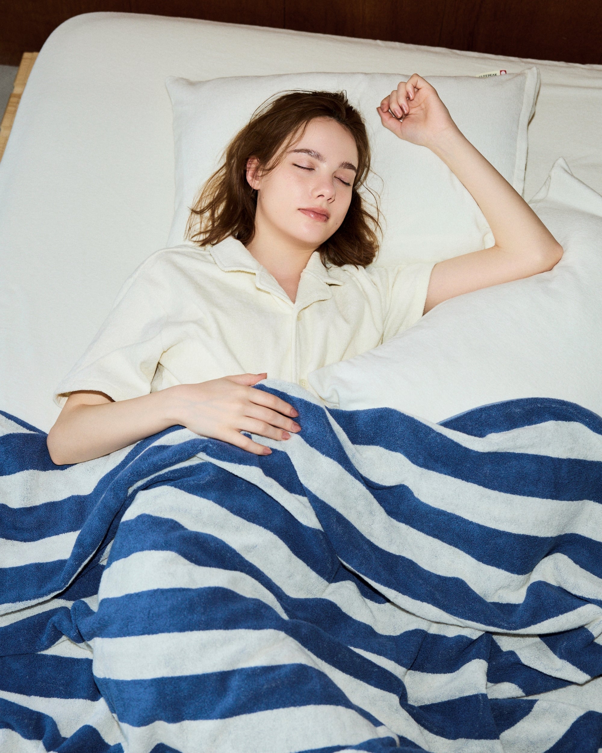 Imabari Towel Short-Sleeve Shirt Pearl White