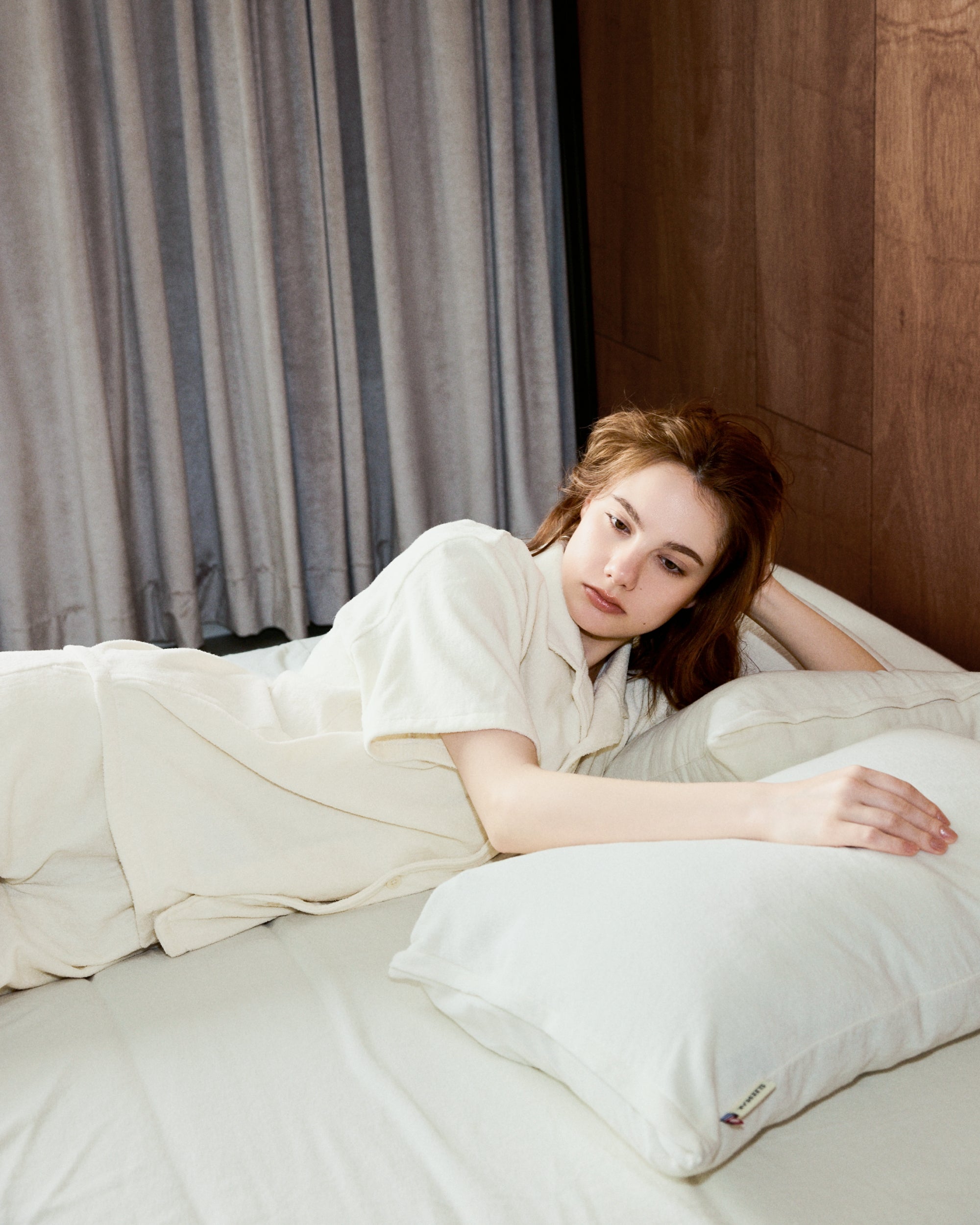 Imabari Towel Short-Sleeve Shirt Pearl White