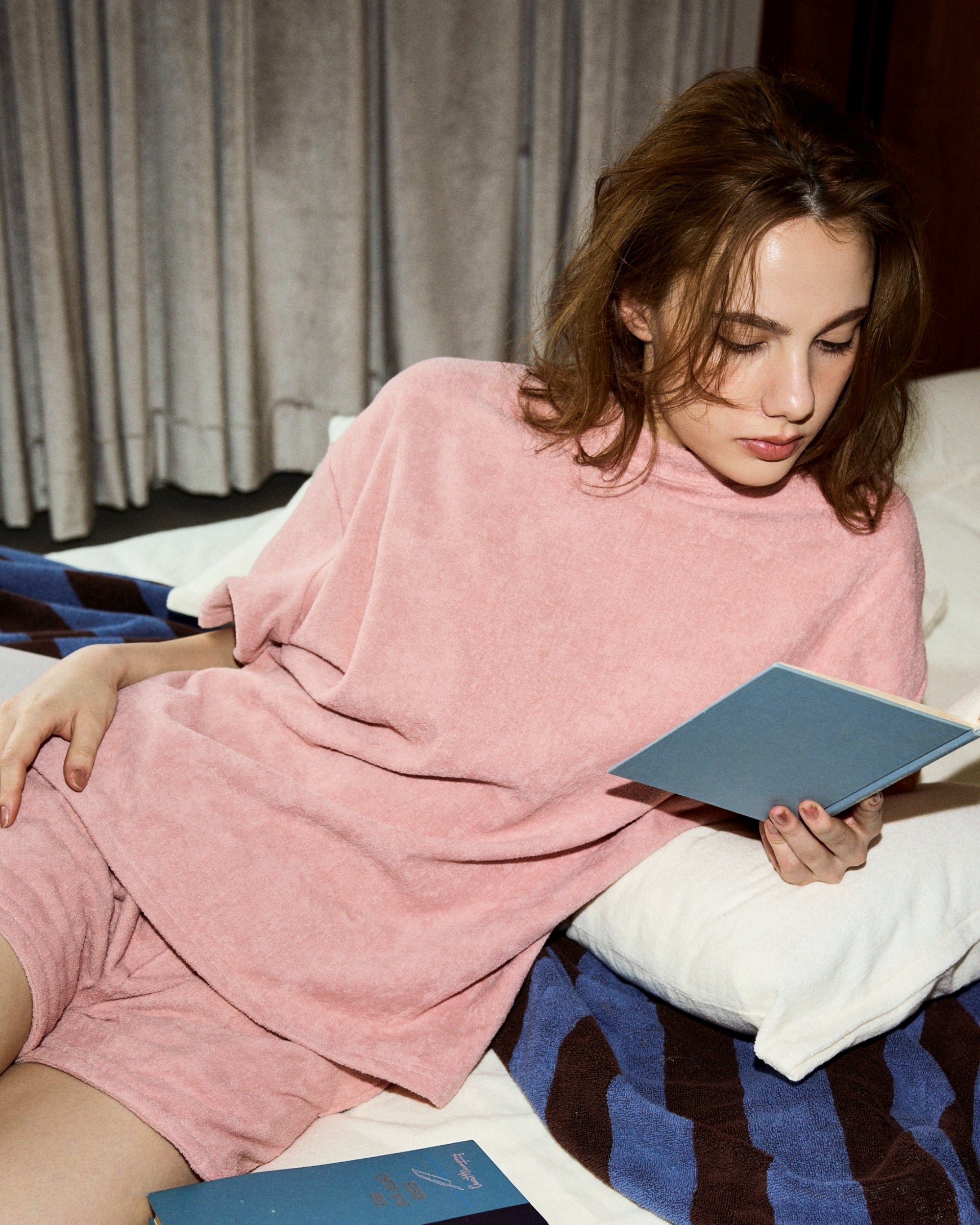 Imabari Towel Short-Sleeve Pullover Flamingo Pink