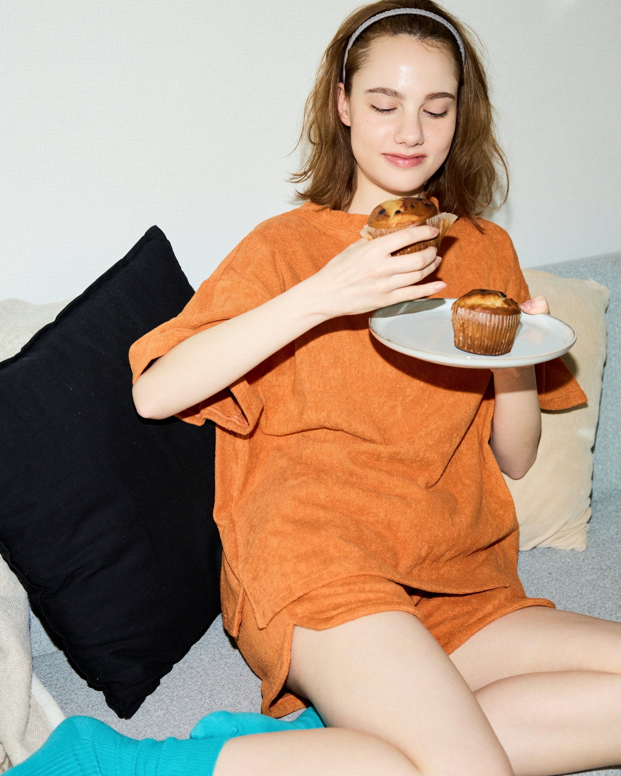 Imabari Towel Short-Sleeve Pullover Sedona Orange