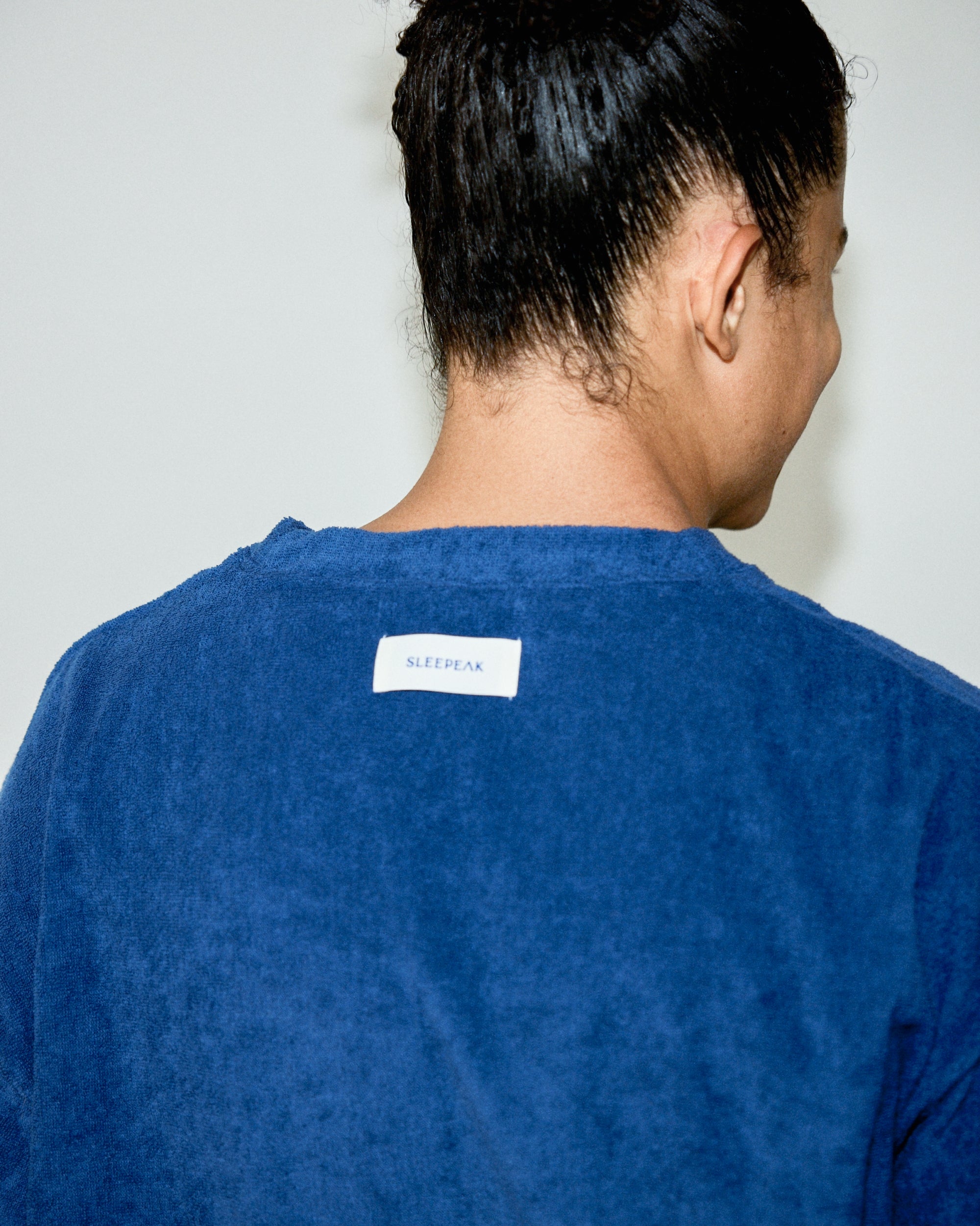 Imabari Towel Short-Sleeve Pullover Prussian Blue