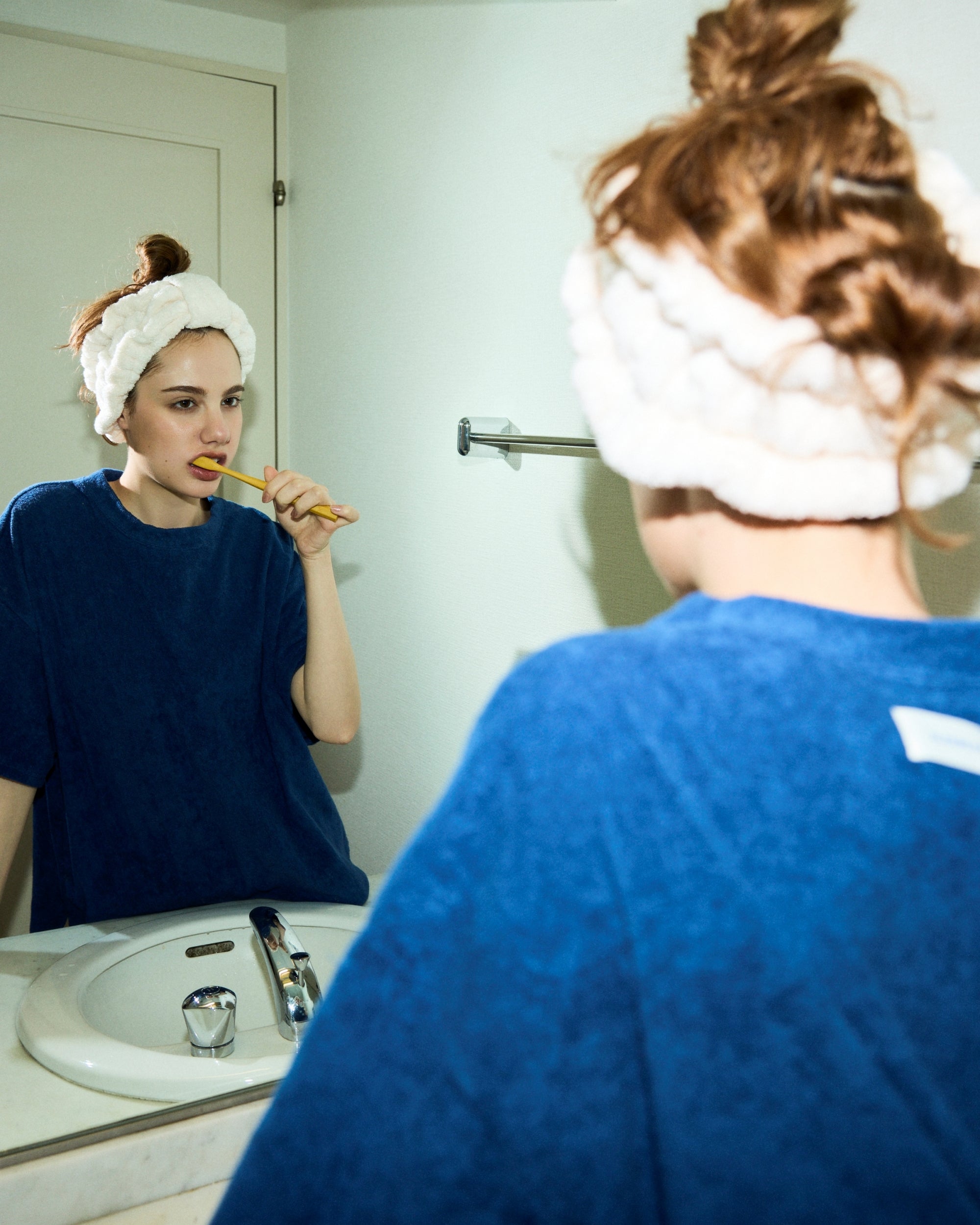 Imabari Towel Short-Sleeve Pullover Prussian Blue