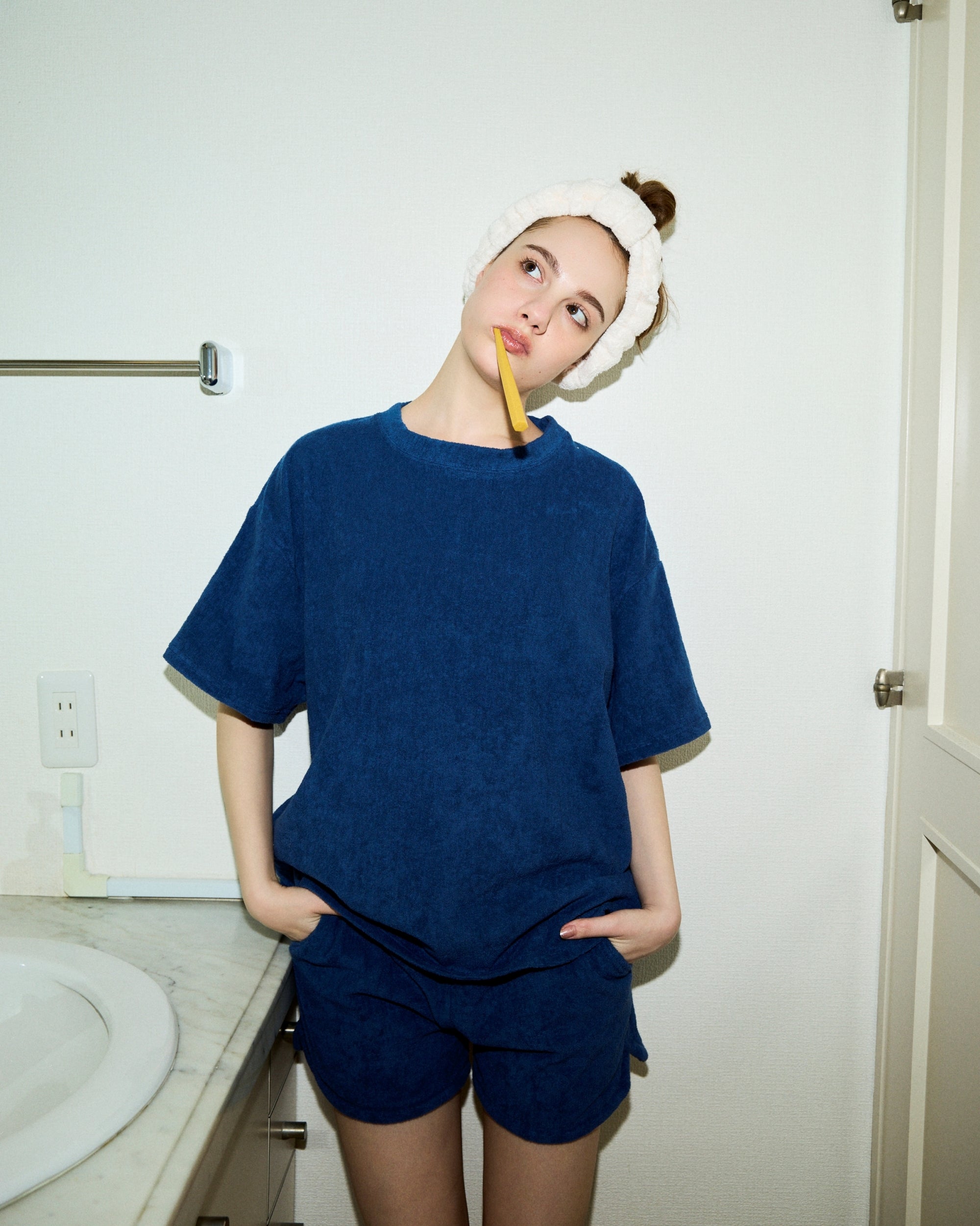 Imabari Towel Short Shorts Prussian Blue