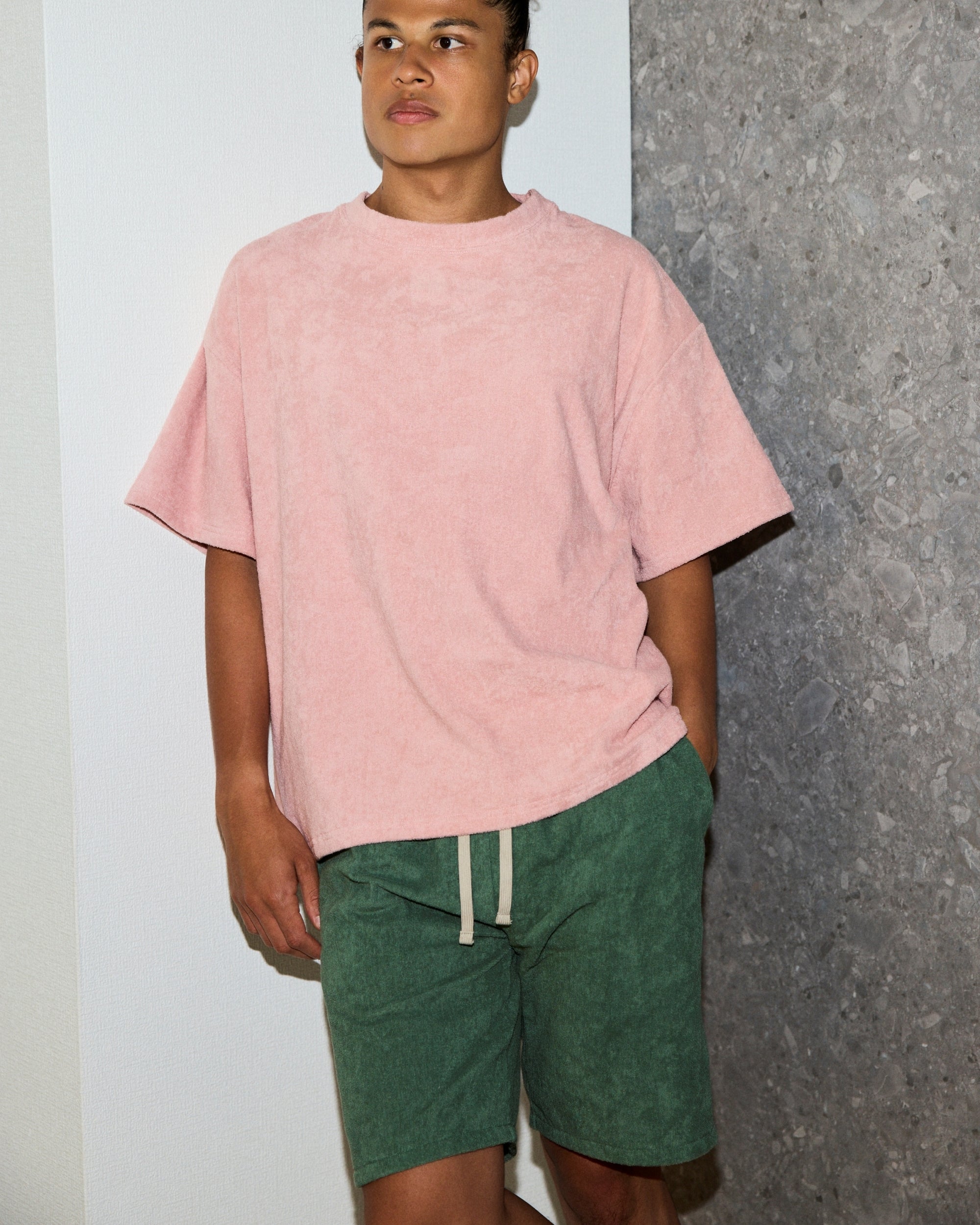 Imabari Towel Short-Sleeve Pullover Flamingo Pink