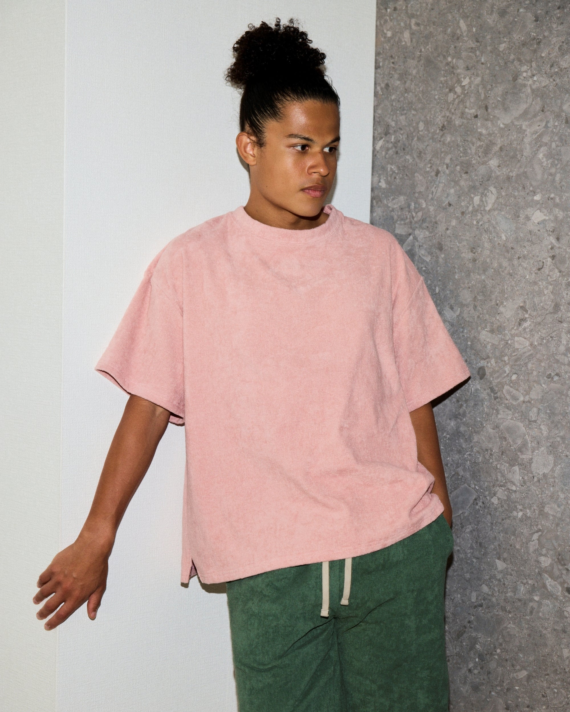 Imabari Towel Short-Sleeve Pullover Flamingo Pink