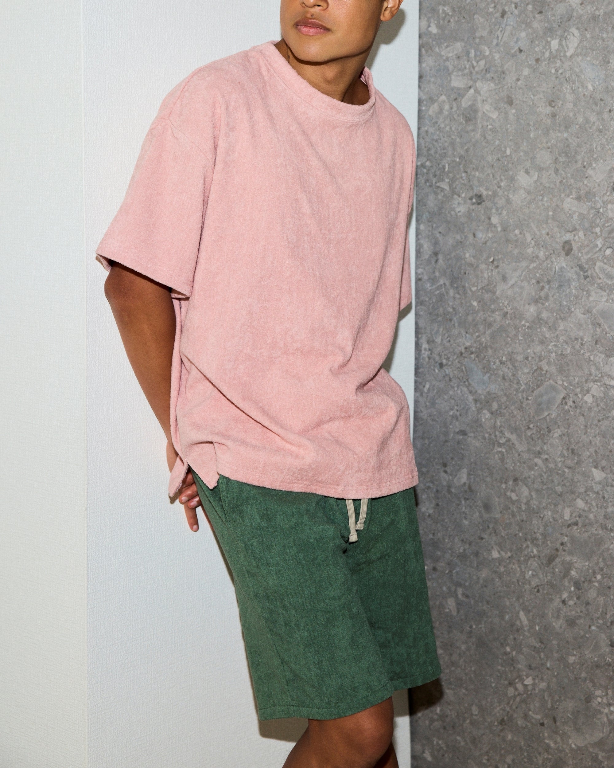 Imabari Towel Short-Sleeve Pullover Flamingo Pink