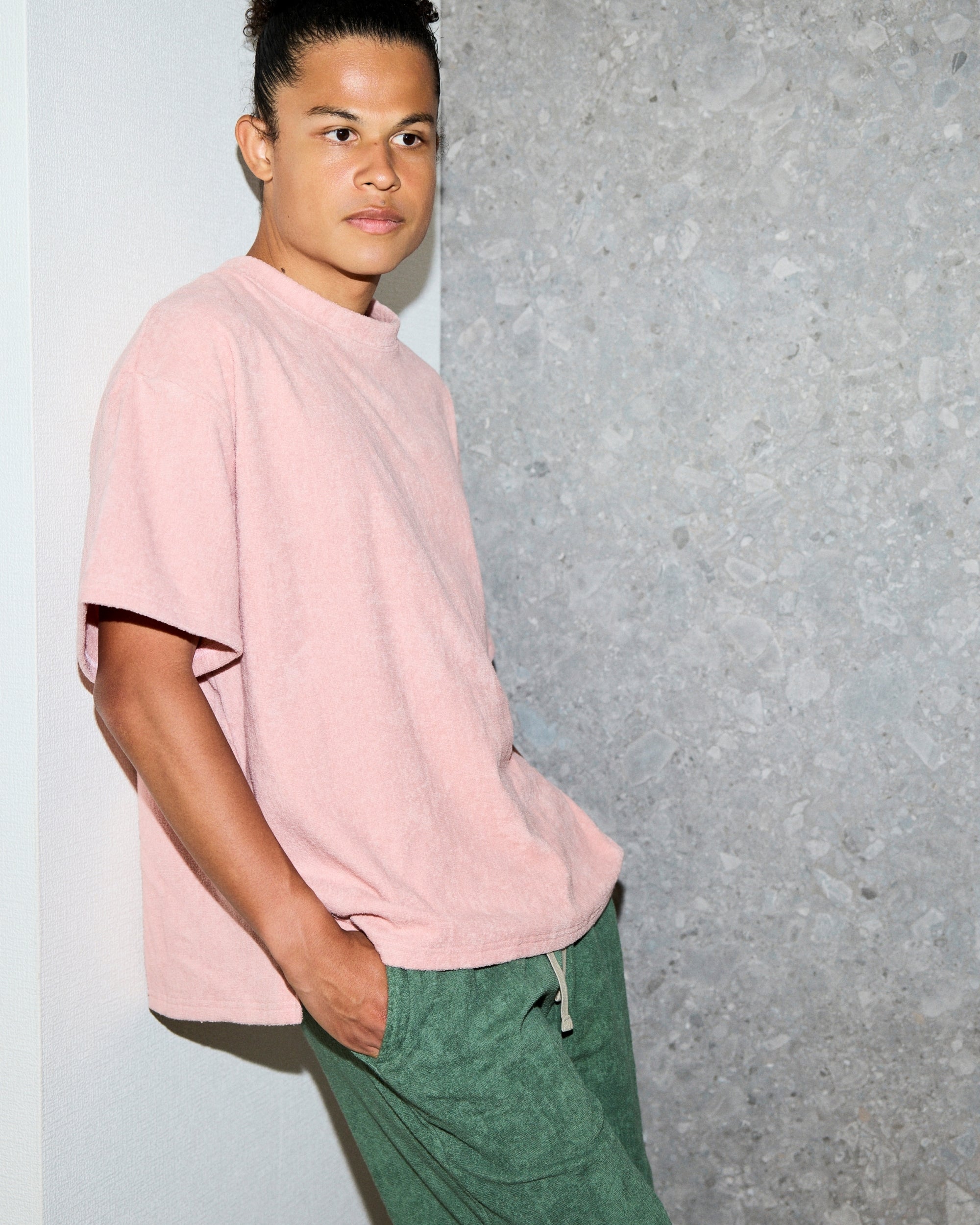 Imabari Towel Short-Sleeve Pullover Flamingo Pink